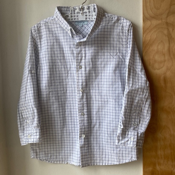 Hatch Other - Hatch windowpane check crisp cotton button down shirt child’s size 6